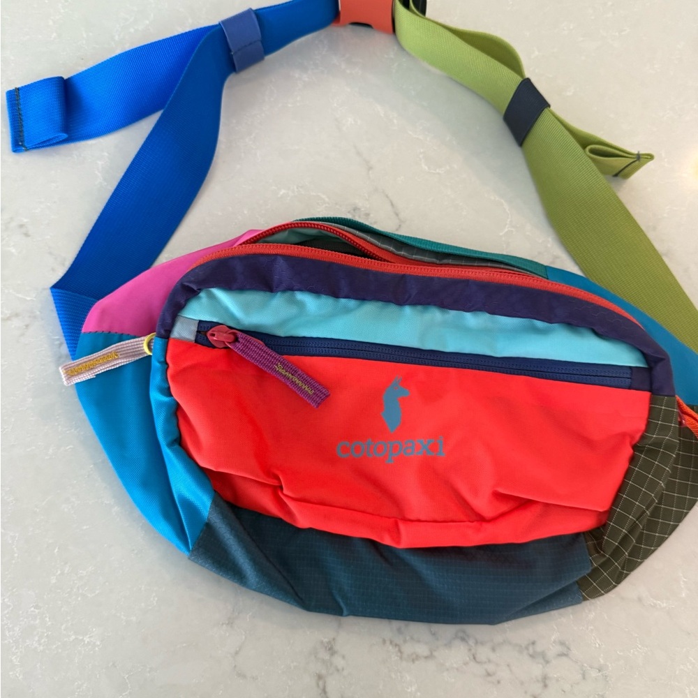 Cotopaxi Colorful Belt Bag with Red and Blue